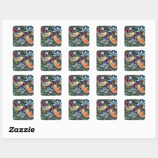 William Morris Strawberry Diief Sticker (Blatt)