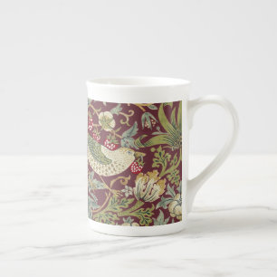 William Morris Strawberry Diief Textile Pattern Prozellantasse