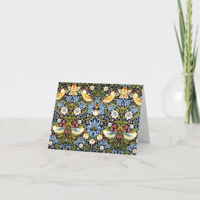 William Morris: Strawberry Diief Vintages Design, Dankeskarte (Vorderseite)