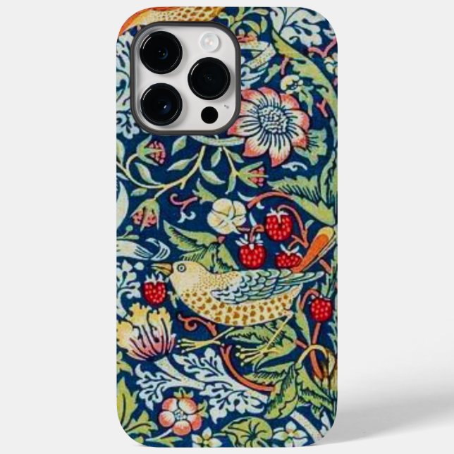 William Morris Strawberry Diief Vogel Case-Mate iPhone 14 Pro Max Hülle (Rückseite)