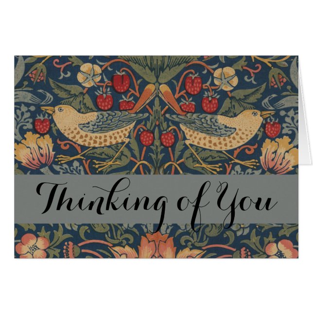 William Morris Strawberry Dives Birds (Vorderseite (Horizontal))