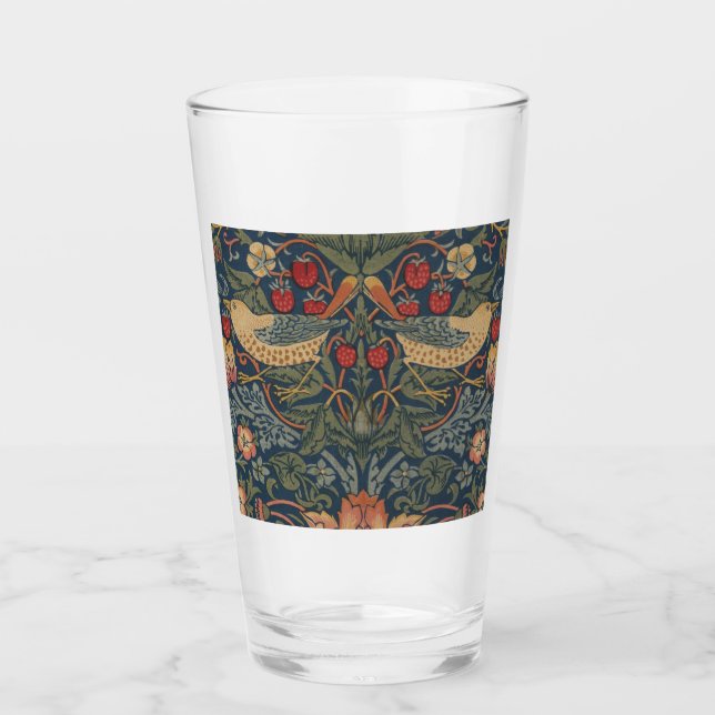 William Morris Strawberry Dives Birds Glas (Vorderseite)