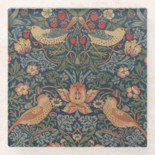 William Morris Strawberry Dives Birds Glasuntersetzer
