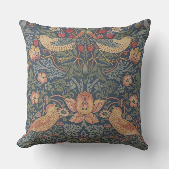 William Morris Strawberry Dives Birds Kissen (Vorderseite)