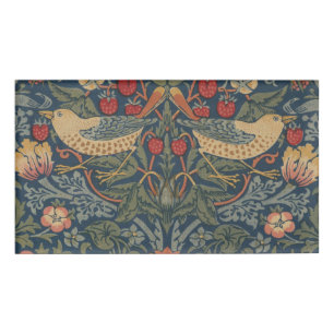 William Morris Strawberry Dives Birds Namenschild