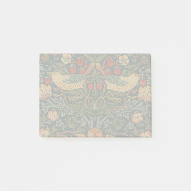 William Morris Strawberry Dives Birds Post-it Klebezettel (Vorderseite)