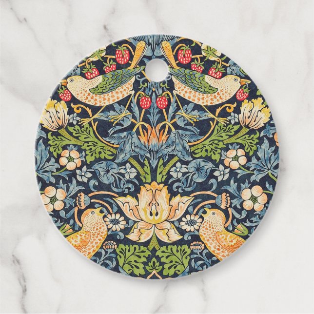 William Morris Strawberry Geschenkanhänger (Vorderseite)