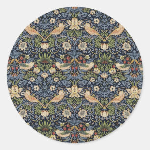 William Morris Strawberry Runder Aufkleber