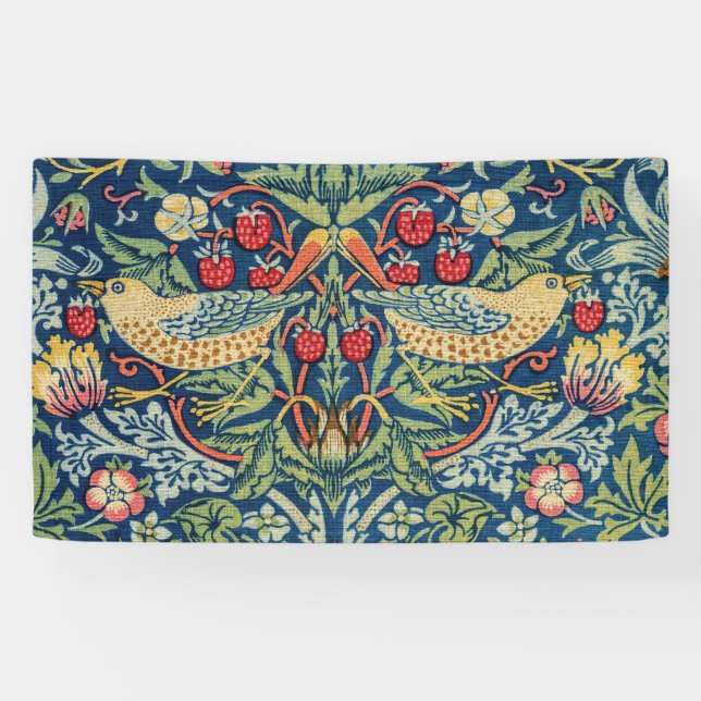William Morris - Strawberry Thief Banner (Horizontal)