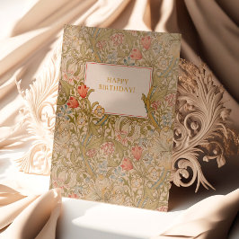 William Morris Strawberry Thief Birthday Card Karte