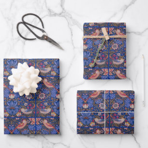 William Morris Strawberry Thief Blumengestaltung Geschenkpapier Set