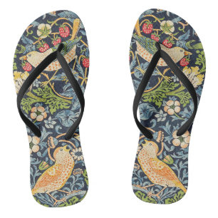 William Morris Strawberry Thief Blumenmuster Flip Flops