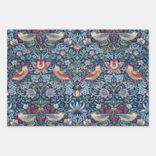 William Morris Strawberry Thief Blumenmuster Geschenkpapier Set