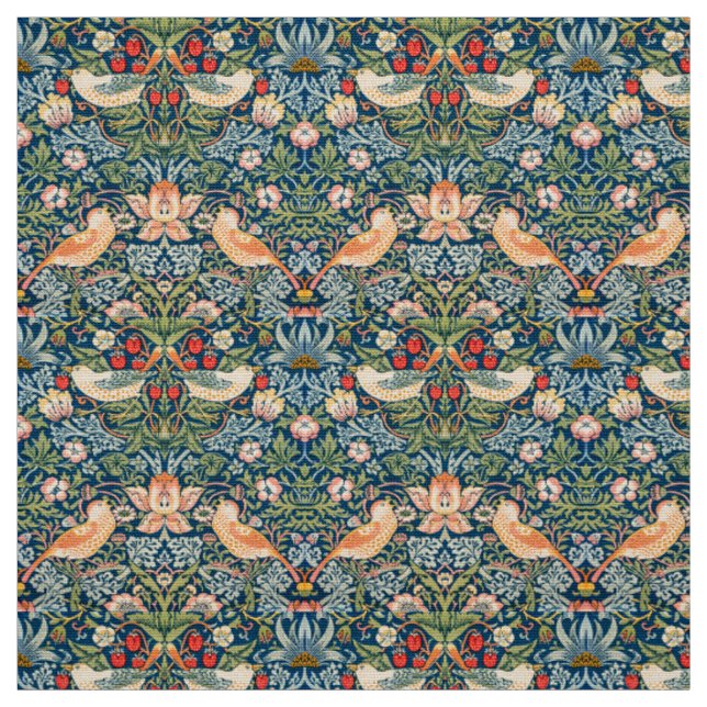 William Morris Strawberry Thief Blumenmuster Stoff (Muster)