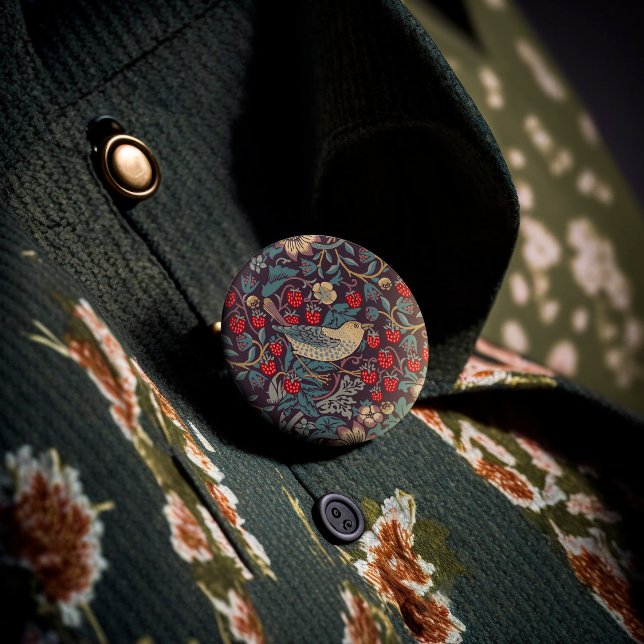 William Morris Strawberry Thief Button (Von Creator hochgeladen)