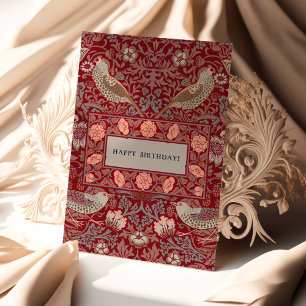 William Morris Strawberry Thief Carte d'anniversai