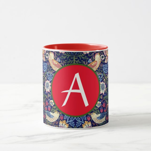 William Morris STRAWBERRY THIEF CUSTOM INITIALE TA Tasse (Zentrum)