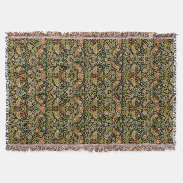 William Morris: Strawberry Thief Decke (Vorderseite)