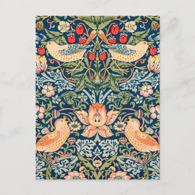 William Morris Strawberry Thief Design Postkarte (Vorderseite)