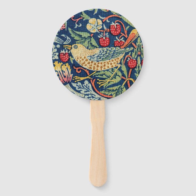 William Morris - Strawberry Thief Fächer (Vorderseite)