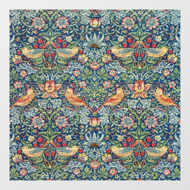 William Morris - Strawberry Thief Fensteraufkleber (Blatt)