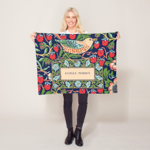 William Morris Strawberry Thief Flauschdecke Fleecedecke