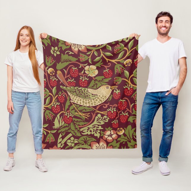 William Morris Strawberry Thief Fleece Blanket (Beispiel)
