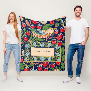 William Morris Strawberry Thief Fliesblanke Fleecedecke