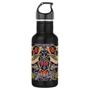 William Morris Strawberry Thief Floral Art Nouveau Edelstahlflasche