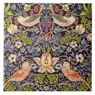 William Morris Strawberry Thief Floral Art Nouveau Fliese