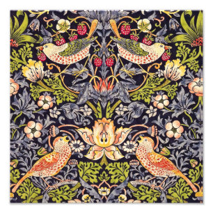 William Morris Strawberry Thief Floral Art Nouveau Fotodruck
