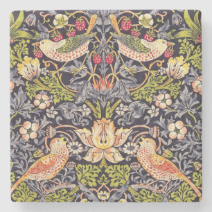 William Morris Strawberry Thief Floral Art Nouveau Steinuntersetzer