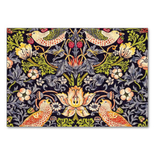 William Morris Strawberry Thief Floral Art Nouveau Tischnummer