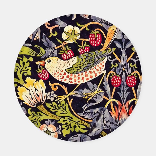 William Morris Strawberry Thief Floral Art Nouveau Untersetzer Set (Einzeln)