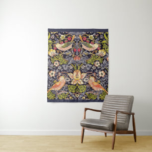William Morris Strawberry Thief Floral Art Nouveau Wandteppich