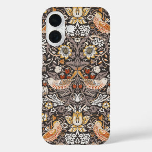 William Morris Strawberry Thief Holzkohle-Ocker iPhone 16 Hülle