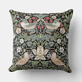 William Morris Strawberry Thief I Black Birds Kissen