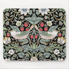William Morris Strawberry Thief I Black Birds Mousepad