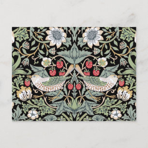 William Morris Strawberry Thief I Black Birds Postkarte
