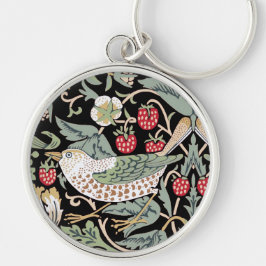 William Morris Strawberry Thief I Black Birds Schlüsselanhänger
