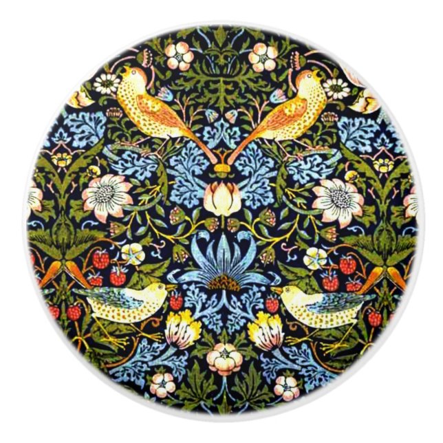 William Morris, Strawberry Thief, Keramikknauf (Vorderseite)