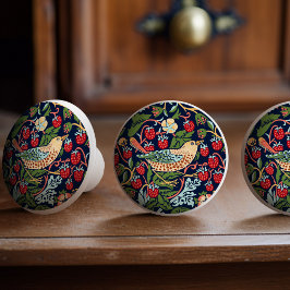 William Morris Strawberry Thief Keramikknauf