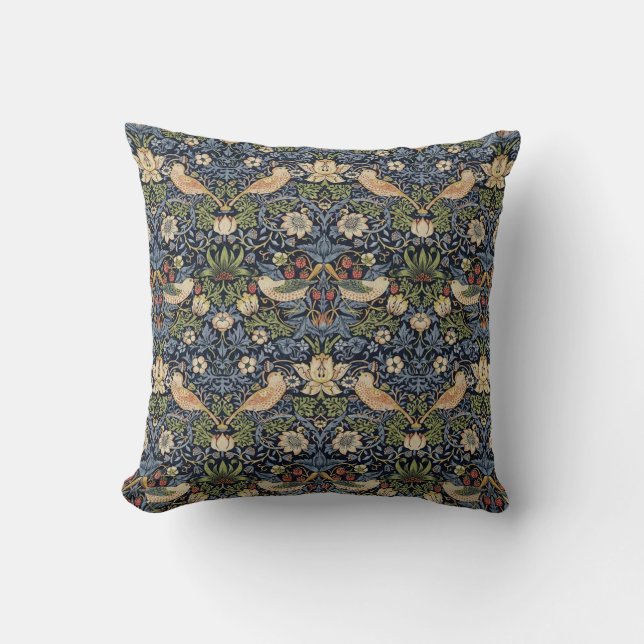 William Morris Strawberry Thief Kissen (Vorderseite)