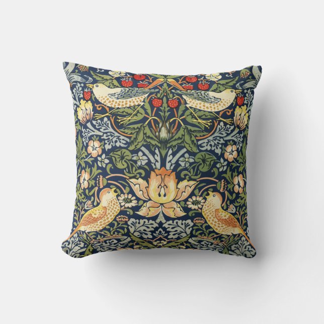 William Morris Strawberry Thief Kissen (Vorderseite)