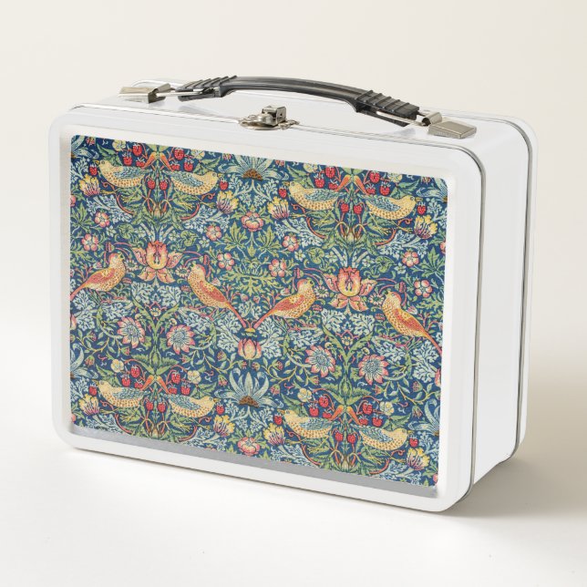 William Morris - Strawberry Thief Metall Brotdose (Vorderseite)