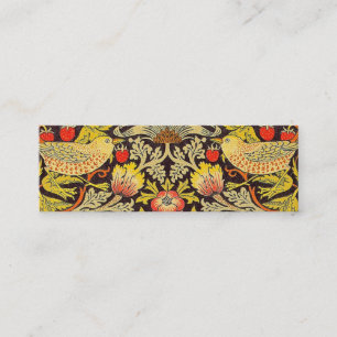 William Morris Strawberry Thief Muster Mini Visitenkarte
