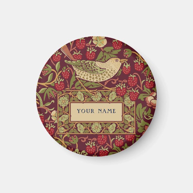 William Morris Strawberry Thief Musterdesign Magnet (Vorne)
