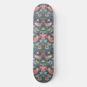 William Morris Strawberry Thief Navy Koralle Skateboard