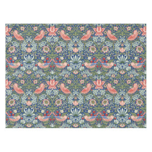 William Morris Strawberry Thief Navy Koralle Tischdecke