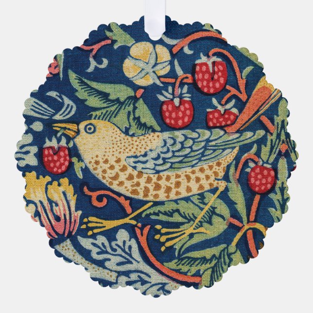 William Morris - Strawberry Thief Ornament Karte (Vorderseite)